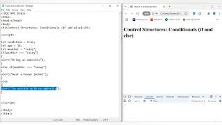 JavaScript : If and Else Statements