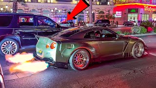 Street Racers TAKEOVER Las Vegas Strip!!! *INSANE CARMEET*