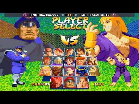 Fightcade 👊 Street Fighter Alpha 2 👊🏾 [LND]Blackjugger 🇧🇷 Vs GOD_ESCANOR12 🇧🇷 FT10 👊