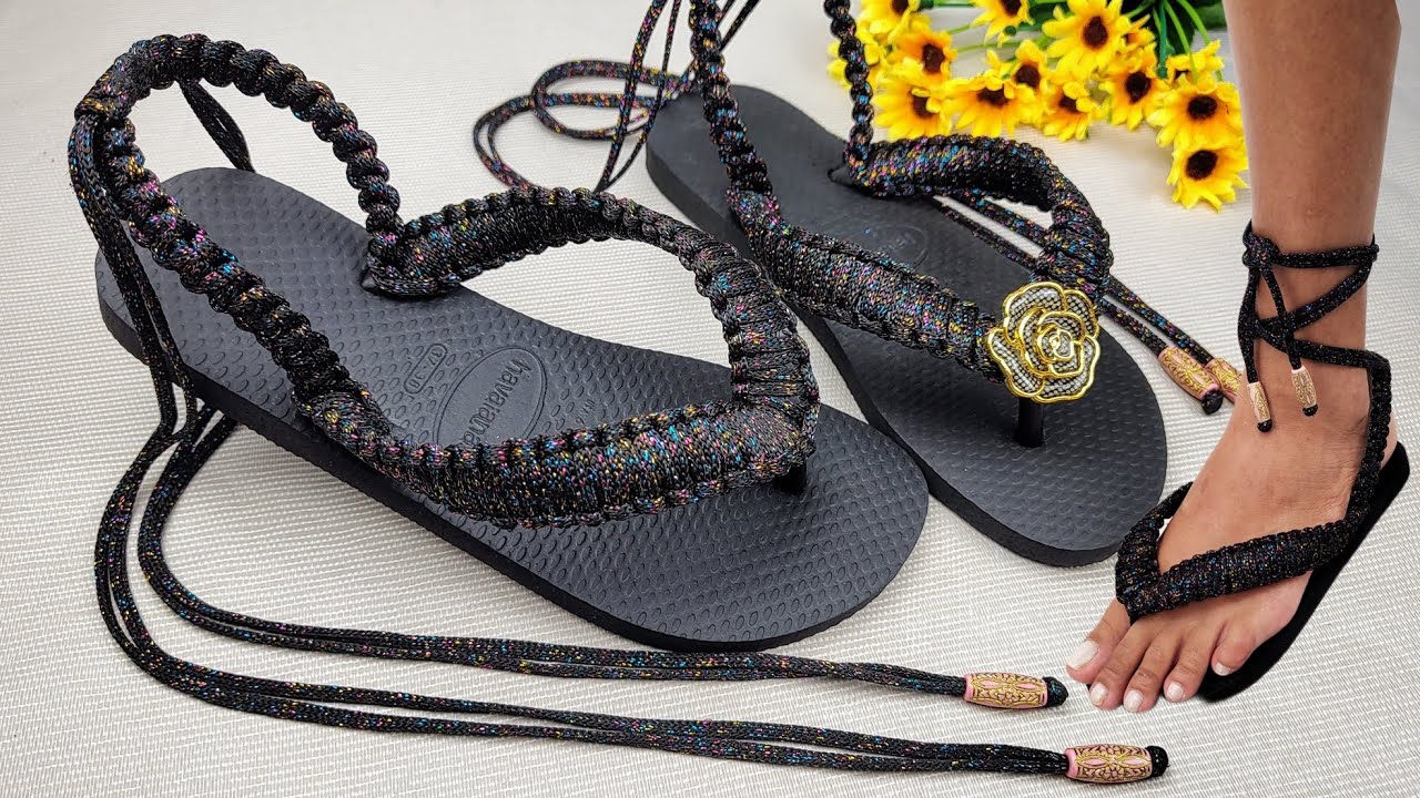 COMO FAZER CHINELO EM MACRAMÊ ESTILO SANDÁLIA GLADIADORA | Tendência 2024 #3 | @CiceroAlencar