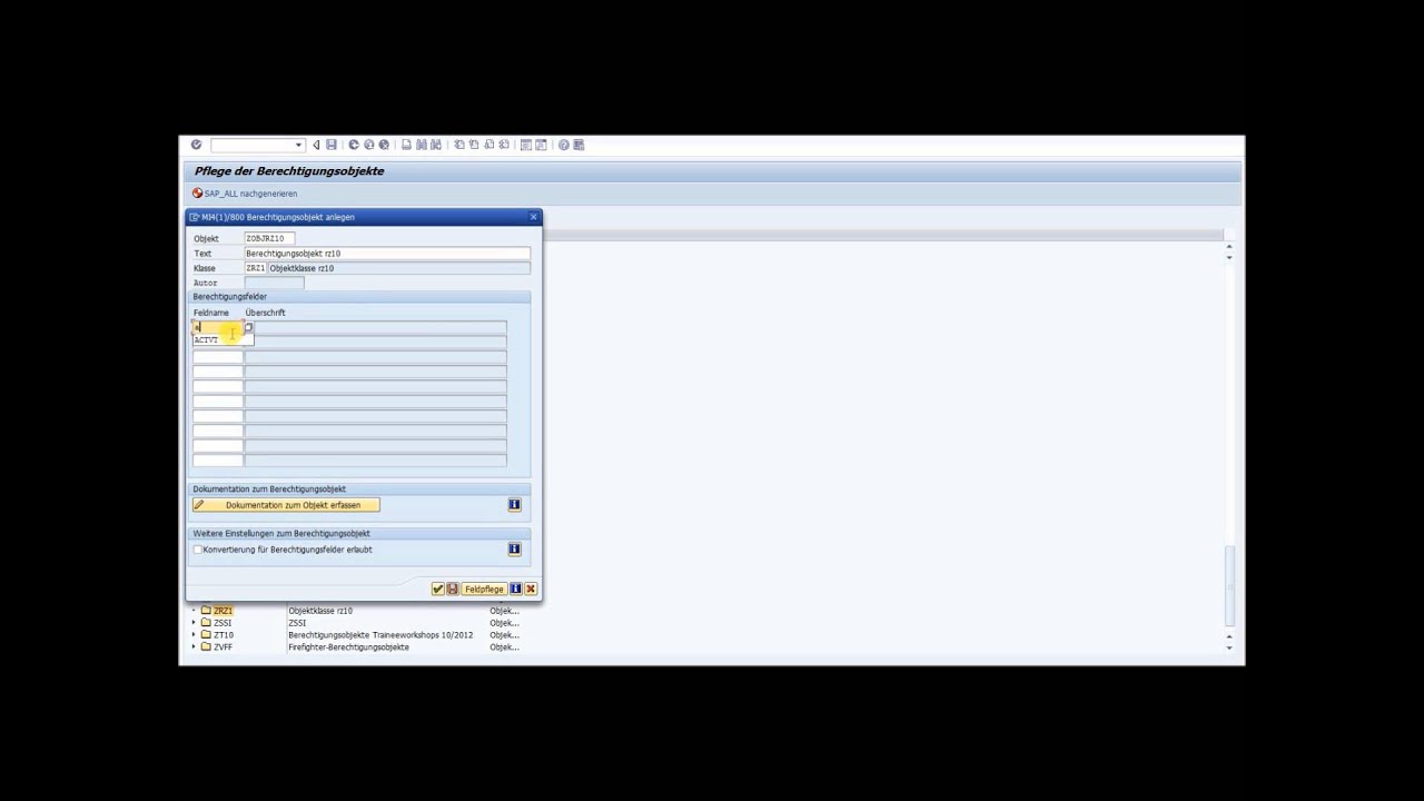 Erstellen Von Berechtigungsobjekten Mit Der Sap Transaktion Su21 Youtube