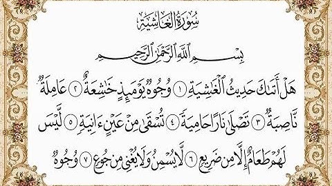 سورة الغاشية  بصوت الشيخ حسن صالح 088