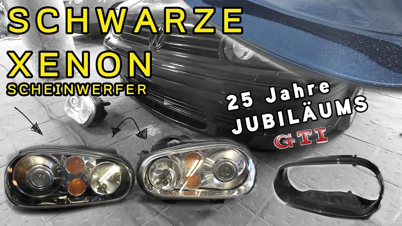 Schwarze Jubiläums GTI Xenon Scheinwerfer für den Golf 4