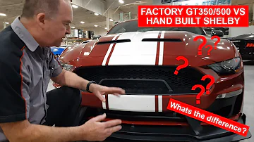 Differences between a factory built Ford Mustang GT350/GT500 and a hand built Shelby American car