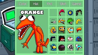 Orange (RainBow Friends) in Among Us ◉ funny animation - 1000 iQ impostor