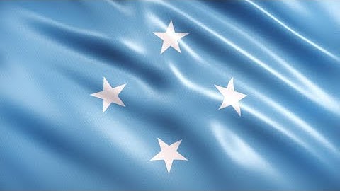 Micronesia flag 25 sec Loop - FREE Full HD Stock Footage - Realistic Flag Wave Animation.