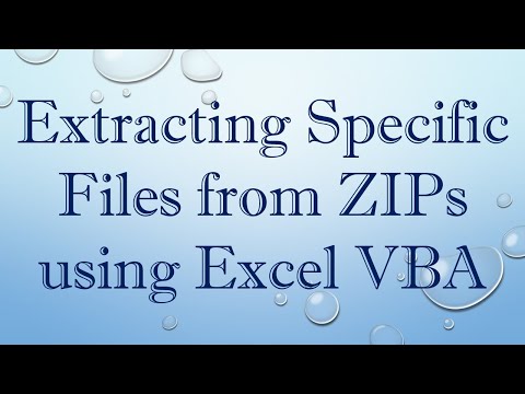 Extracting Specific Files from ZIPs using Excel VBA