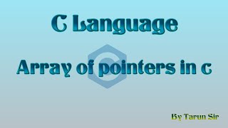array of pointers in c