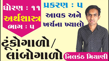 STD 11 Economics Ch 5 (આવક અને ખર્ચના ખયાલો ) ભાગ 5 | ધોરણ 11 અર્થશાસ્ત્ર Ch 5 | Nilkanth Miyani