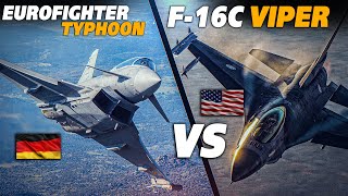 Eurofighter Typhoon EF2000 Vs F16C Viper | Intercept | Digital Combat Simulator | DCS |