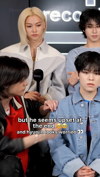 seungminnie looks so upset 😭 #straykids #kpop #skz #hyunjin #felix #seungmin #jisung #stay