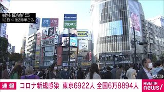 【速報】新型コロナ新規感染者　東京6922人　全国6万8894人　厚労省(2022年11月13日)