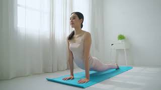 Free 4k videos - no copyright | Asian woman practicing yoga at home