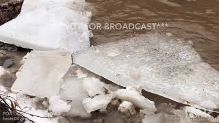 1-23-19 Vermillion, Ohio - Ice Chunks flowing in Vermilion River