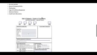 How to Get a Certificate of Compliance (Good Standing) in Delaware | Online