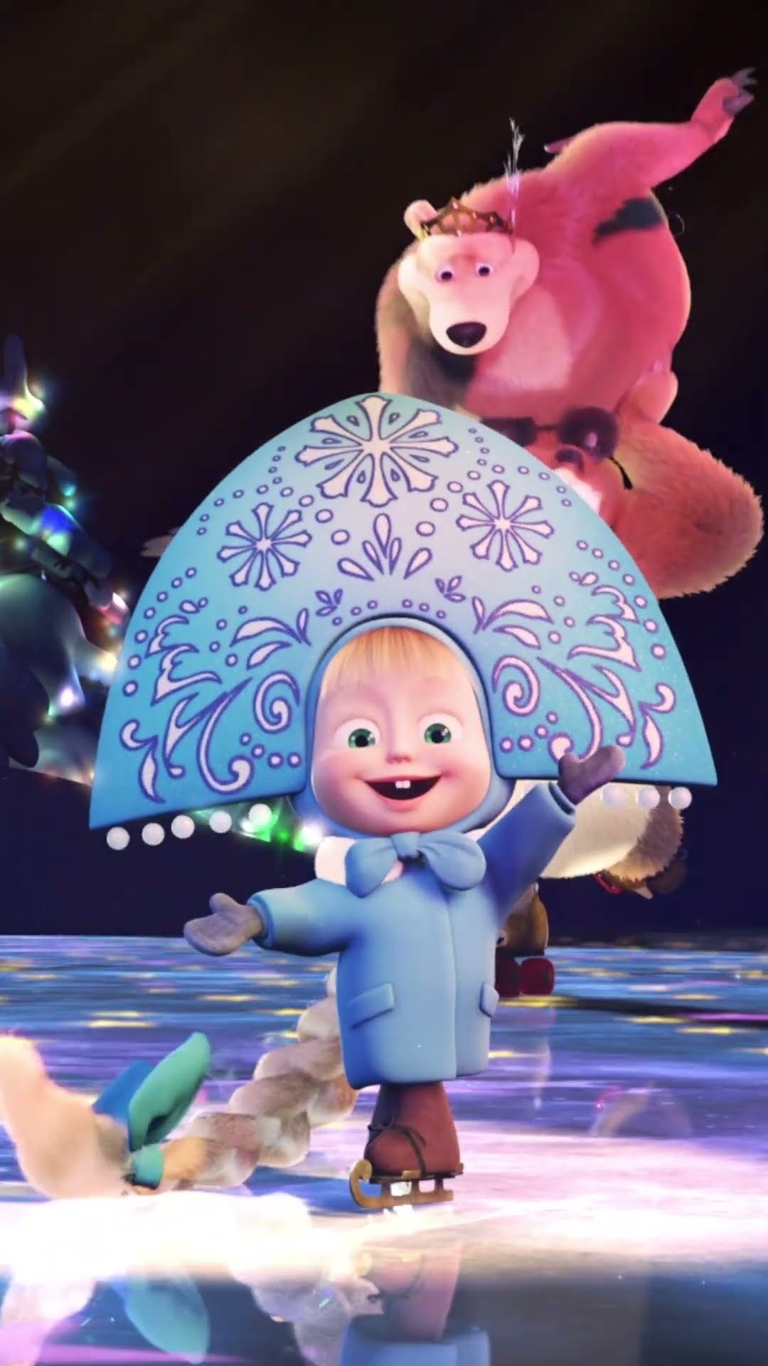 ¡El espectáculo se hielo con Masha!⛸️  #Shorts #MashayelOsoCastellano #VacacionesSobreHielo #cartoon