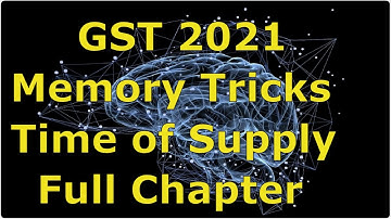 GST Memory Technique Time of Supply II CA CS CMA Inter Final 2021