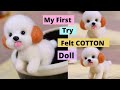 Doll Making From Felt Cotton / Very Easy Needle Felt Cotton Doll Making