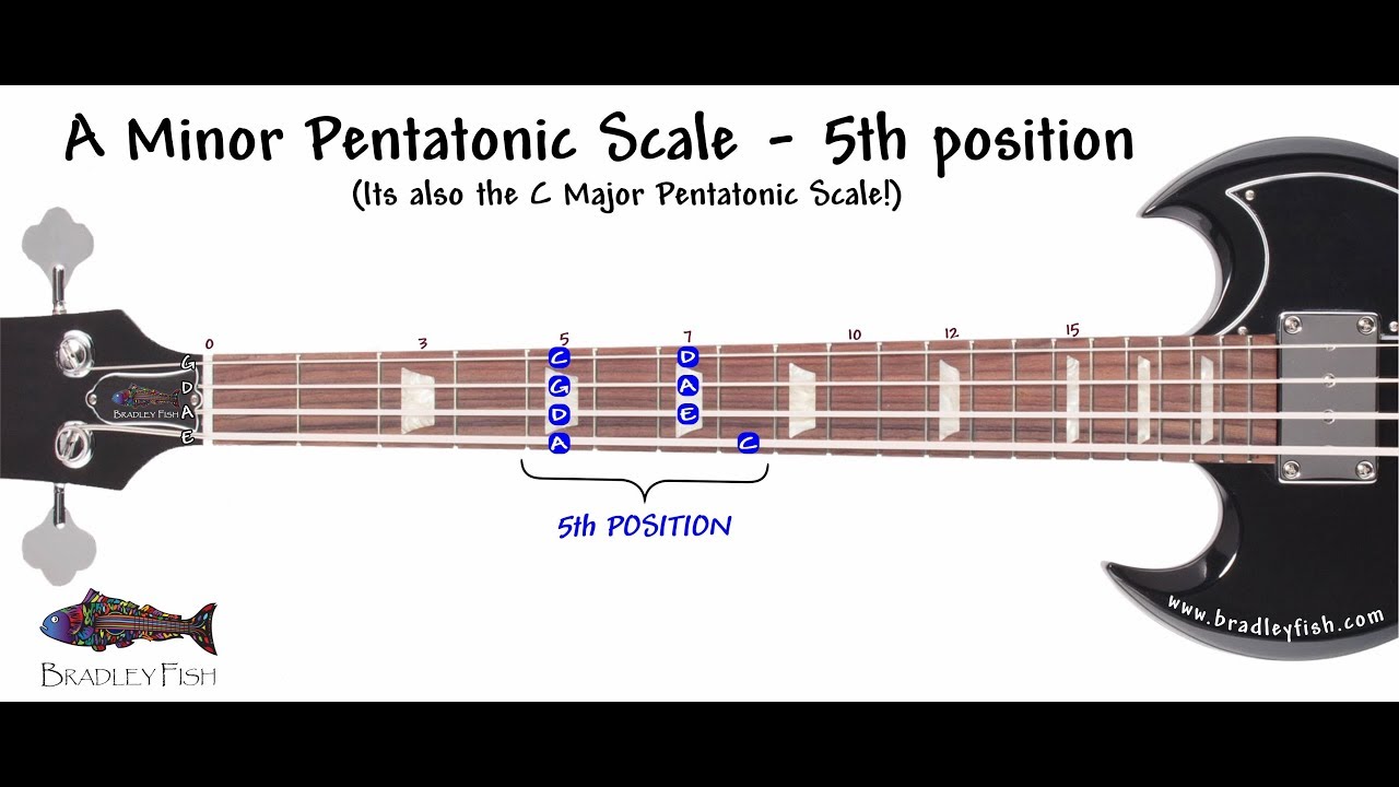 Jamming w/the A Minor Pentatonic Scale - Bass in 3 minutes! 
