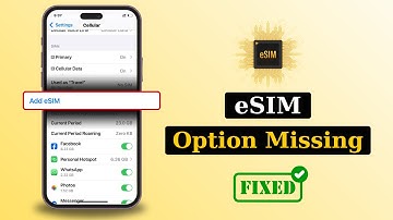 How To Fix The eSIM Option Missing on iPhone iOS 18