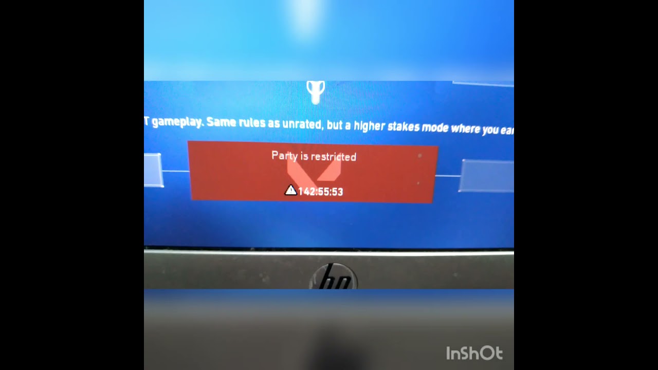 When you get banned in Valorant(competitive)