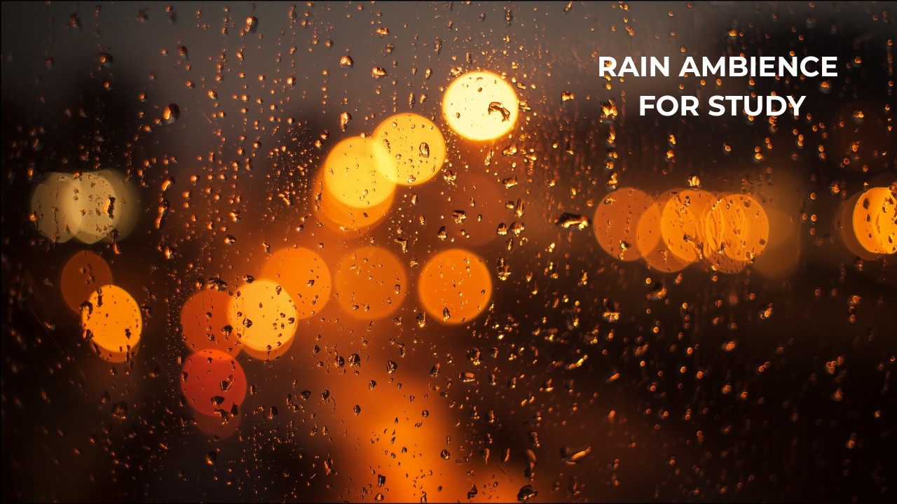 Relaxing Rain Window Ambience for Work – 2 Hours
