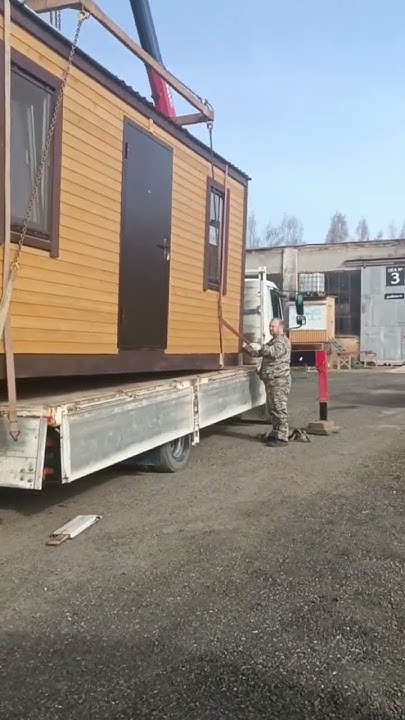 Бытовка для дачи 6,0 х 2,4 отправляется на участок заказчика - АН-Линия ...