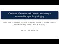 Title: Character of soursop seed (Annona muricata) as antimicrobial agent for packaging