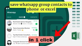 save whatsapp group contacts to phone