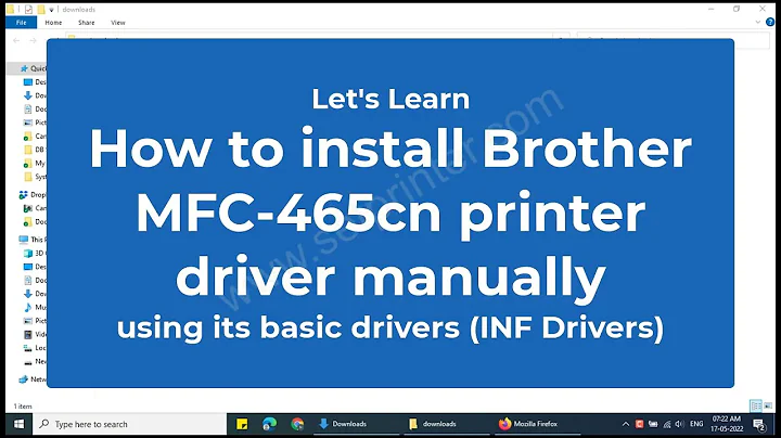 How to install Brother MFC-465cn printer driver manually by using its basic driver