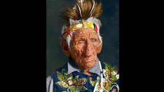 Kau'be'nag'wii'wiss: Chief White Wolf (*138/yrs. old) - Chippewa Ceremonial Chief - Minnesota