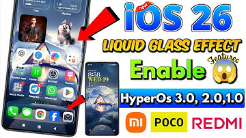 ⚡Enable iOS 26 Liquid Glass Effect Features😱HyperOS 3.0/2.0/1.0 ! Redmi Xiaomi POCO All Users ✅