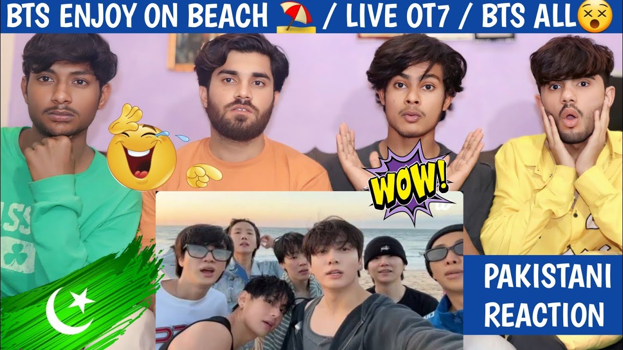 Bts enjoy on beach 🤣 / New live 🍀 - Abaid Official - Pakistani Reaction ♥ 