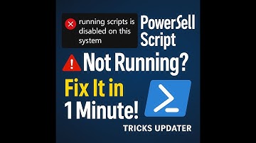 PowerShell script not running in windows machine