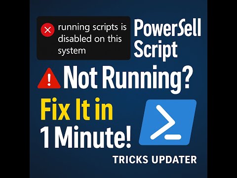 PowerShell script not running in windows machine