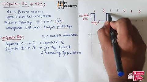 DC#11 Unipolar RZ and NRZ line coding in digital communication || EC Academy