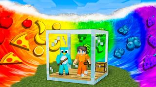 FOOD TSUNAMI vs DOOMSDAY Glass Bunker in Minecraft