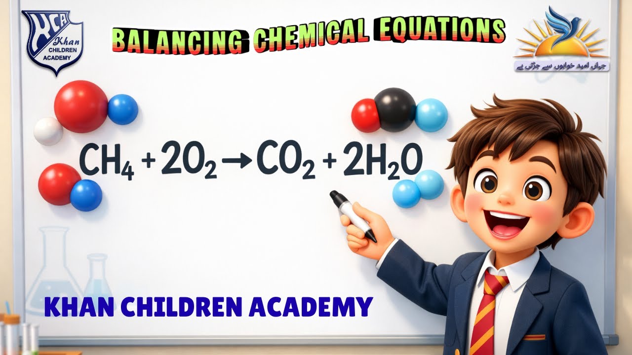 Balancing Chemical Equations | Chemistry | Khan Children Academy - YouTube