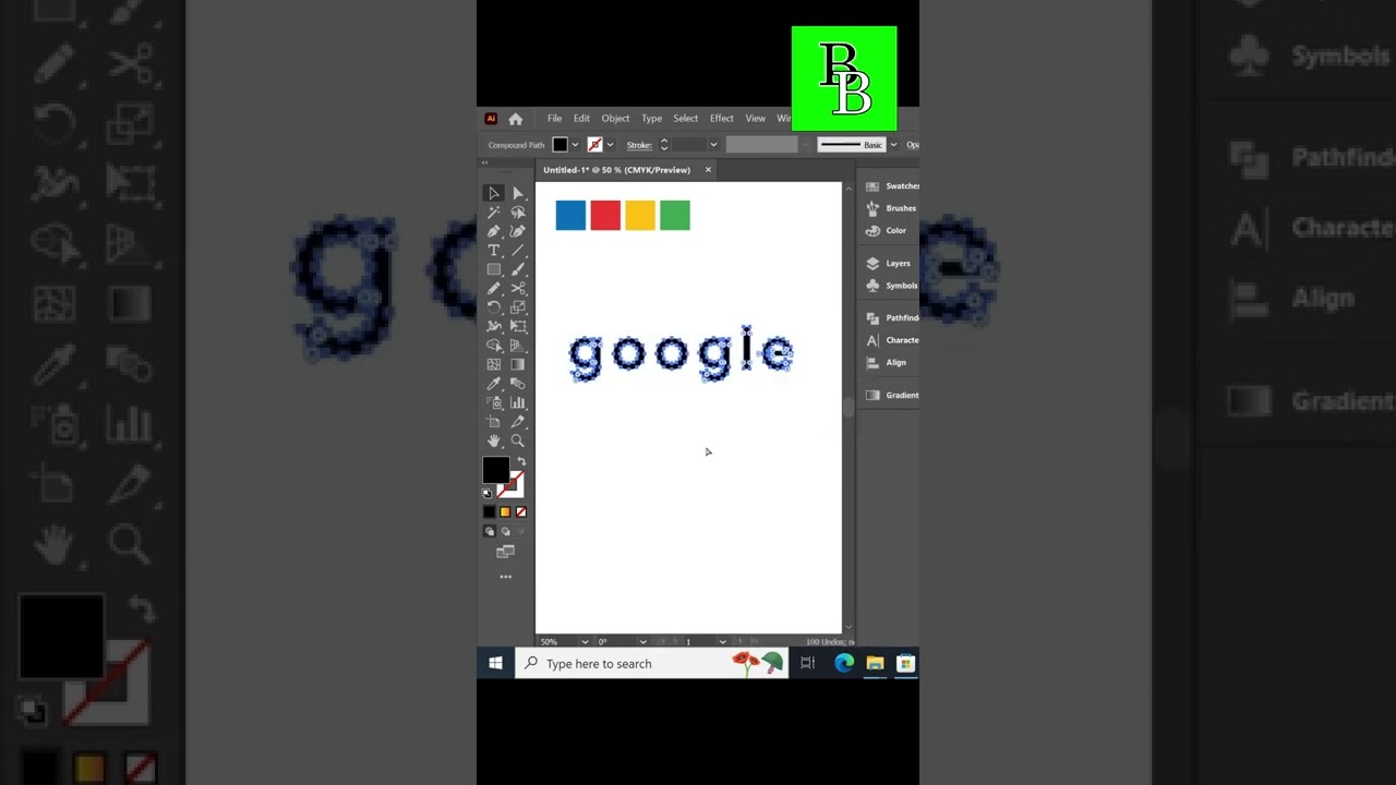 Google logo design tutorial in illustrator | Breezy Borders