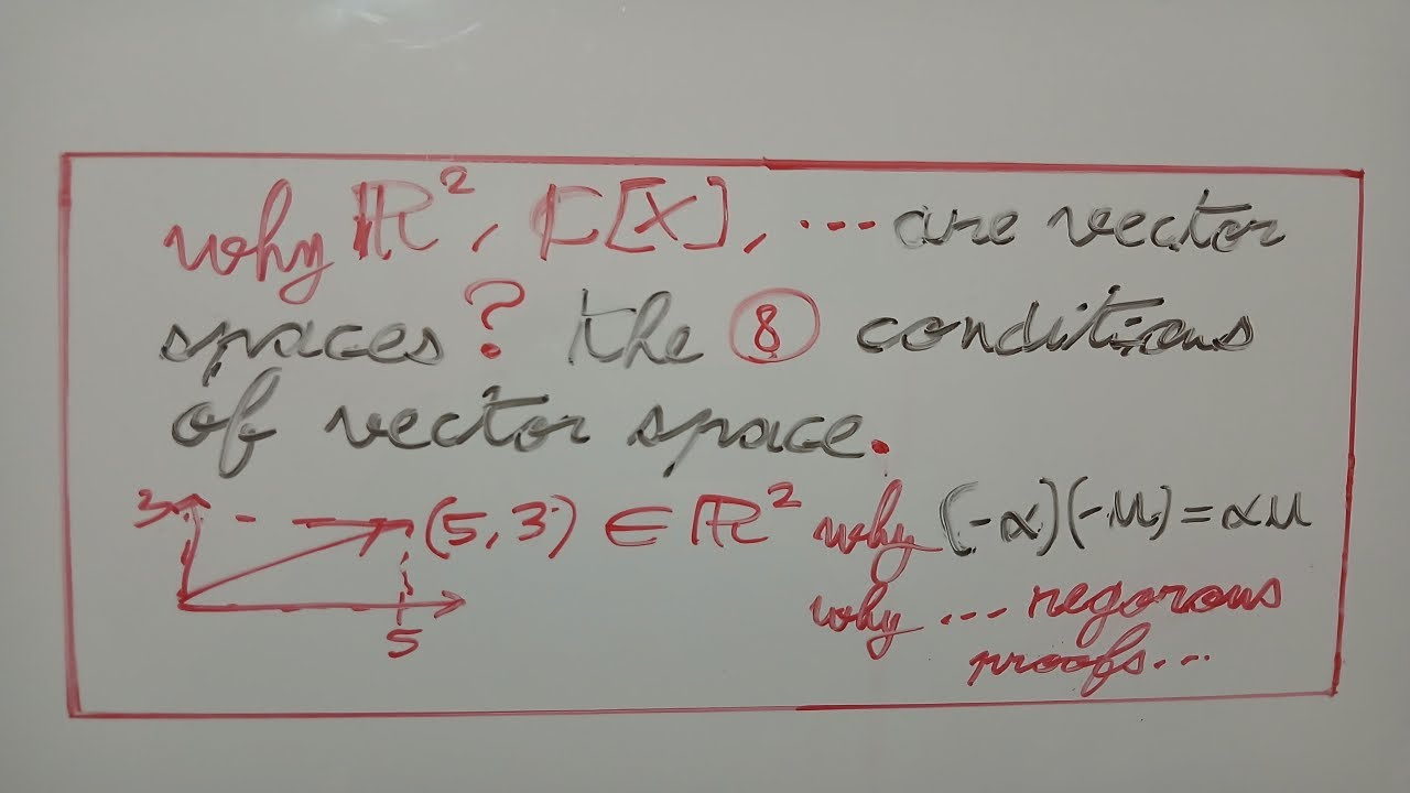 Linear algebra, CH1: vector space, definition and examples and properties of vector spaces.