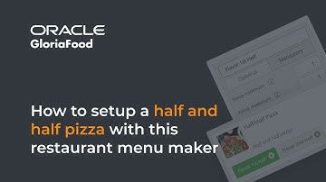 How to set up a half and half pizza with the GloriaFood online restaurant menu maker