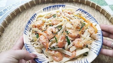 CỦ HỦ DỪA XÀO TÉP giòn ngọt rất ngon