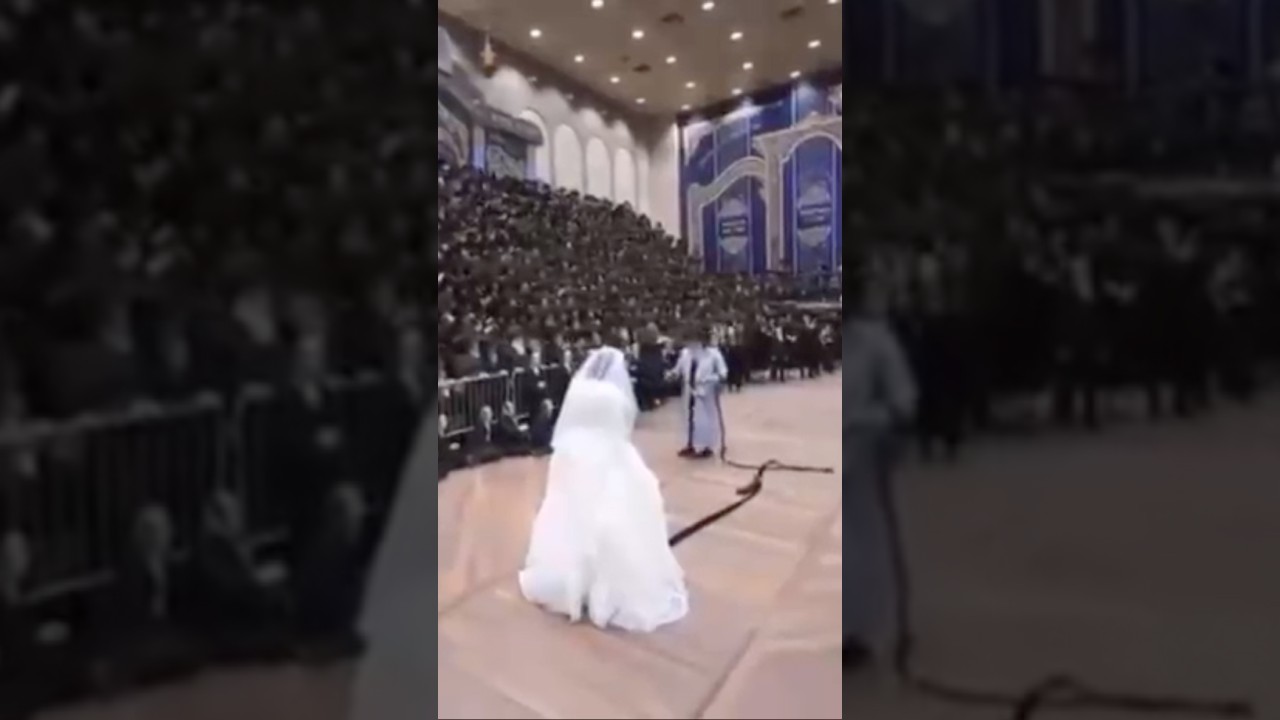 האדמו״ר מבאבוב בריקוד המצוה טאנץ בחתונת נכדו