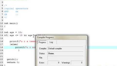 10   C Programming Video Tutorials for Beginners   Logical Operators with Example