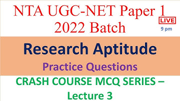 Research Aptitude Practice Questions- CRASH COURSE MCQ