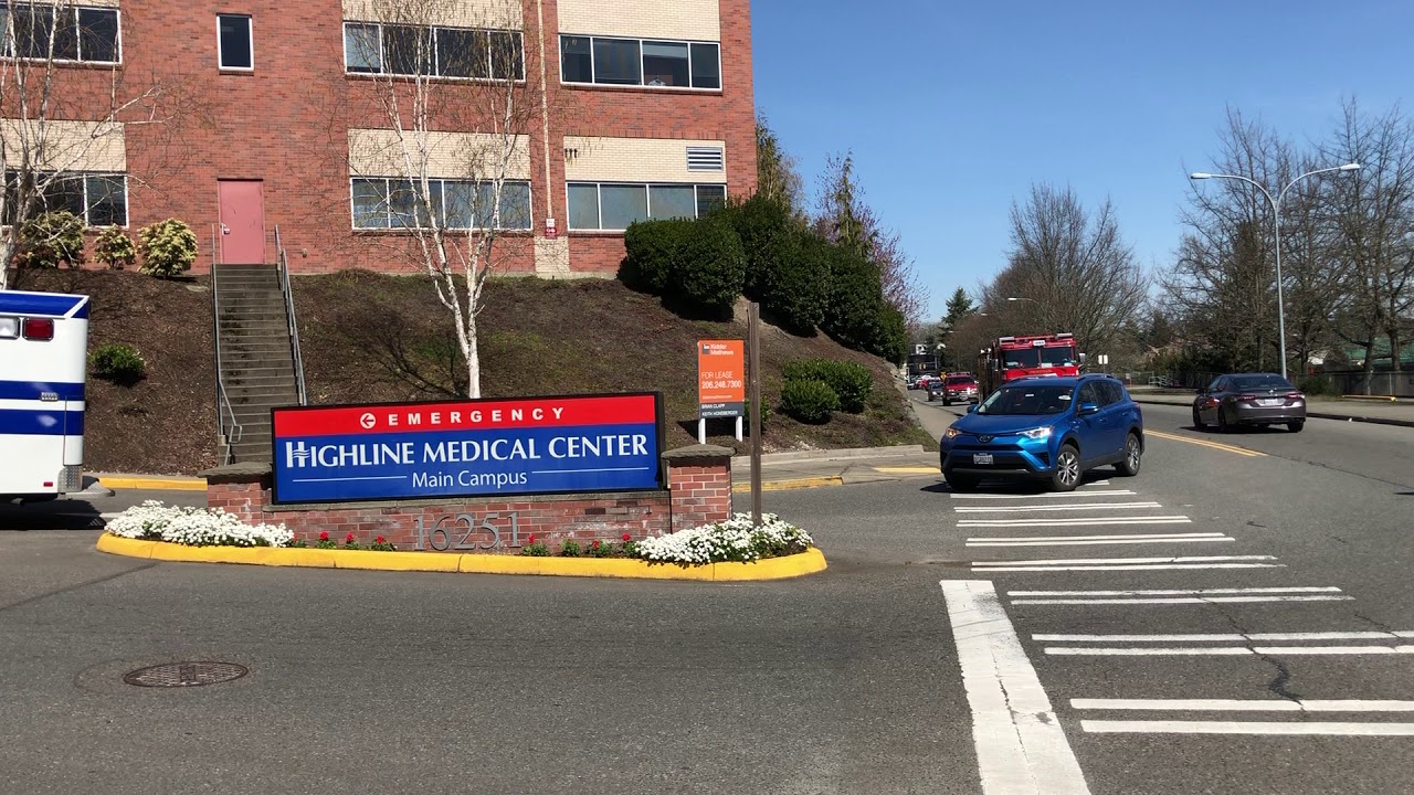 EMS workers parade past Burien's Highline Medical Center 4/8/20 part 1 YouTube