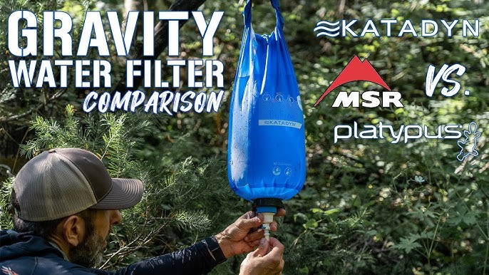 Waterdrop Gravity Water Filter Straw, Camping Water Filtration System,  Water Purifier Survival for Travel, Backpacking and Emergency Preparedness,  1.5 gal Bag, 0.1 Micron, 5 Stage Filtration, Blue Gravity Water Filter  Straw/1