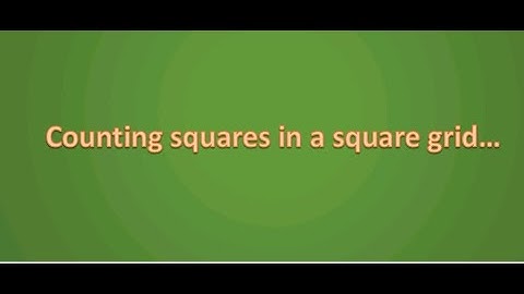 Counting Squares in a Square grid