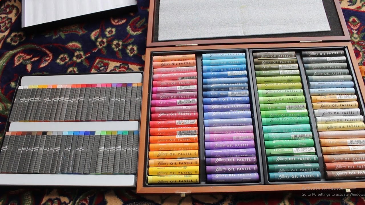 Pentel Artist and Mungyo Gallery Soft Oil Pastels FULL SET Unboxing Review  