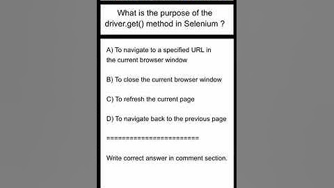 SELENIUM : JAVA : What is the purpose of the driver.get() method in Selenium WebDriver?